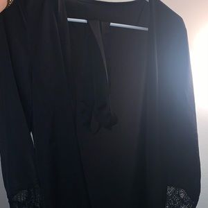 Black Lace Robe